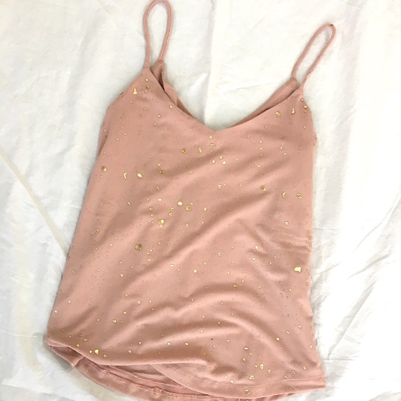 Blush Pink Camisole with Gold Splatter-NWTs - Picture 6 of 7